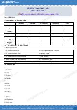 Đề thi học kì 1 Tiếng Anh 5 - Đề số 1